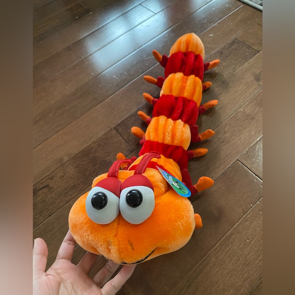 Peek A Boo Toys Caterpillar Plush Orange & Red Centipede Stuffed Animal